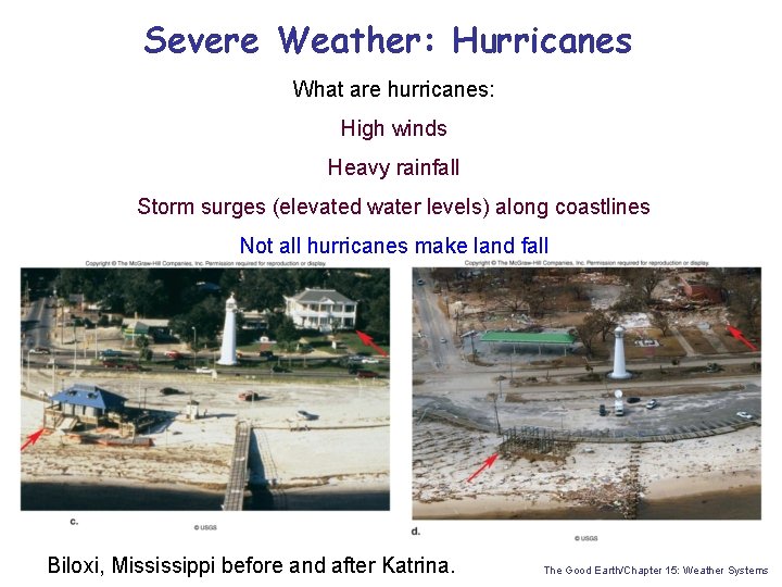 Severe Weather: Hurricanes What are hurricanes: High winds Heavy rainfall Storm surges (elevated water