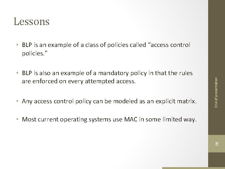 Lessons • BLP is also an example of a mandatory policy in that the Lessons • BLP is also an example of a mandatory policy in that the