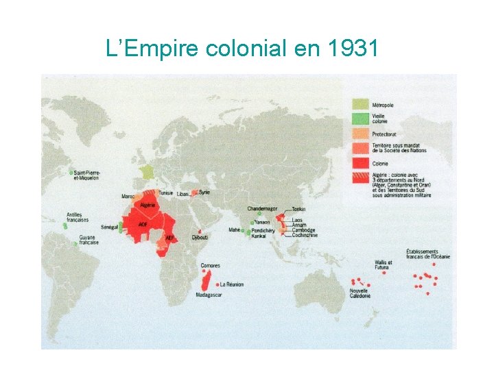 L’Empire colonial en 1931 