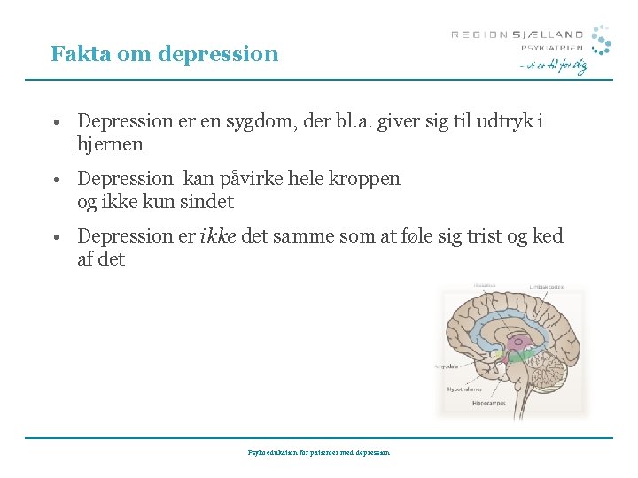 Fakta om depression • Depression er en sygdom, der bl. a. giver sig til Fakta om depression • Depression er en sygdom, der bl. a. giver sig til