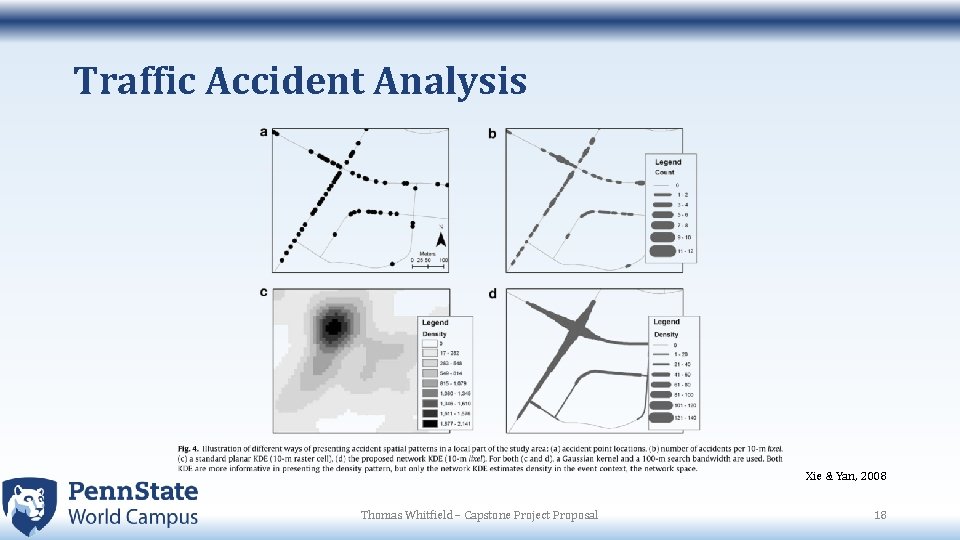 Traffic Accident Analysis Xie & Yan, 2008 Thomas Whitfield – Capstone Project Proposal 18