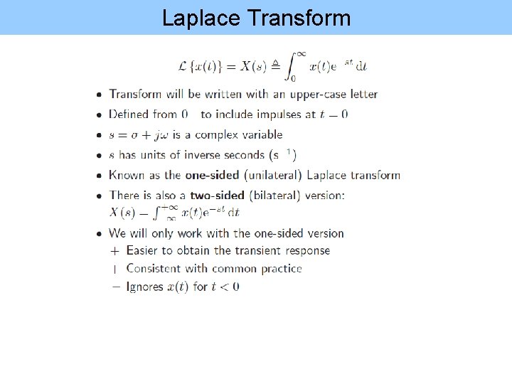 Laplace Transform 