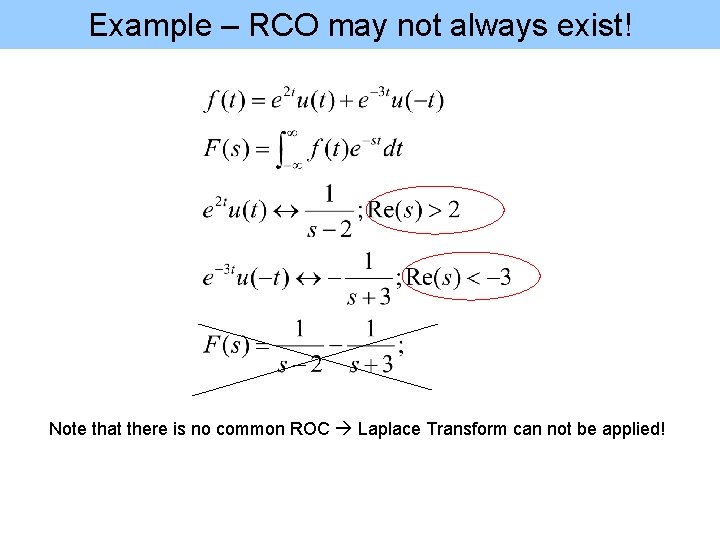 Example – RCO may not always exist! Note that there is no common ROC