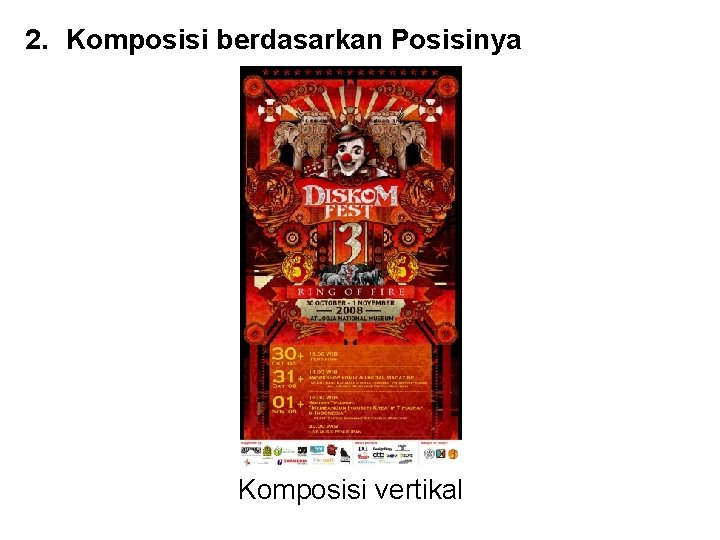 2. Komposisi berdasarkan Posisinya Komposisi vertikal 