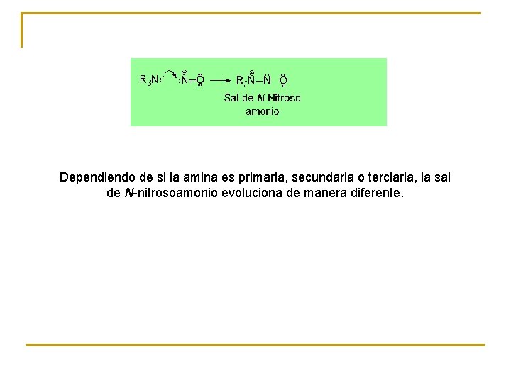  Dependiendo de si la amina es primaria, secundaria o terciaria, la sal de