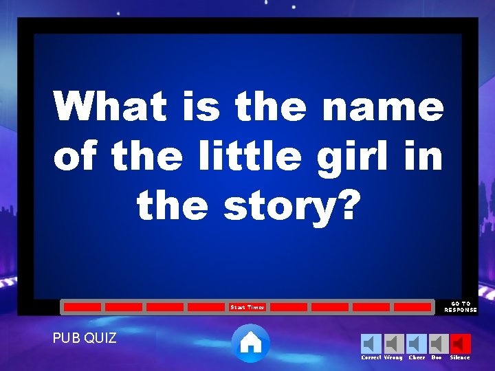 What is the name of the little girl in the story? GO TO RESPONSE