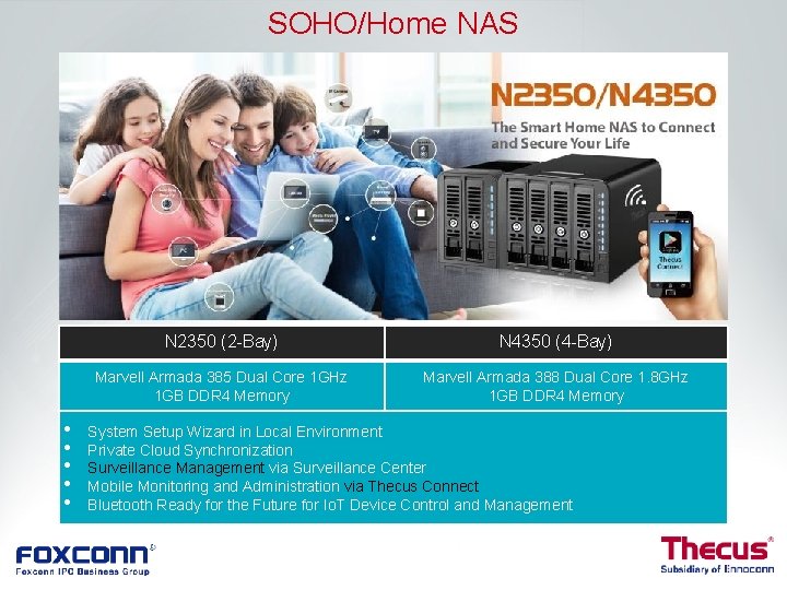 SOHO/Home NAS • • • N 2350 (2 -Bay) N 4350 (4 -Bay) Marvell SOHO/Home NAS • • • N 2350 (2 -Bay) N 4350 (4 -Bay) Marvell