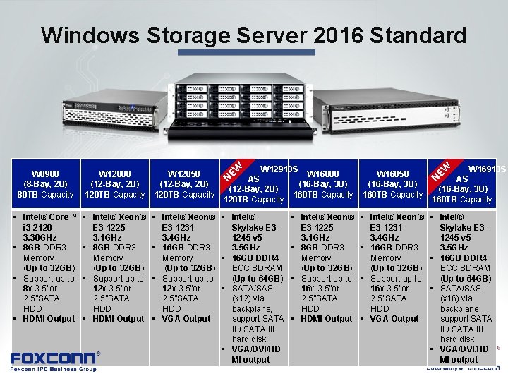 Windows Storage Server 2016 Standard W 8900 (8 -Bay, 2 U) 80 TB Capacity Windows Storage Server 2016 Standard W 8900 (8 -Bay, 2 U) 80 TB Capacity