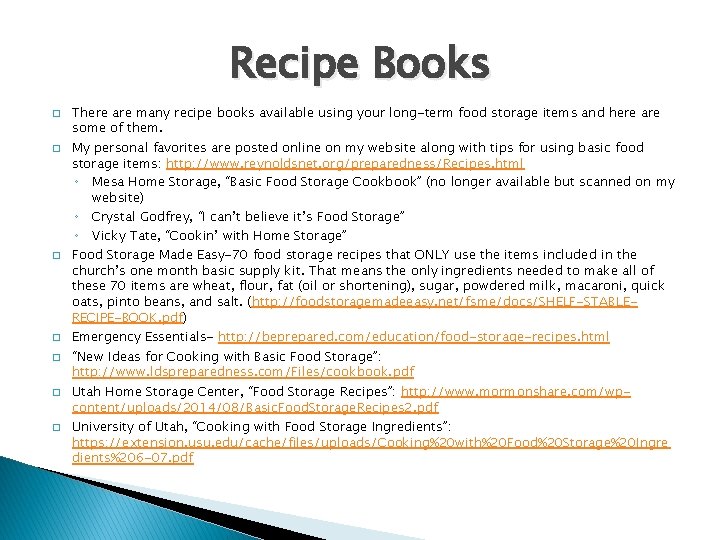 Recipe Books � � � � There are many recipe books available using your