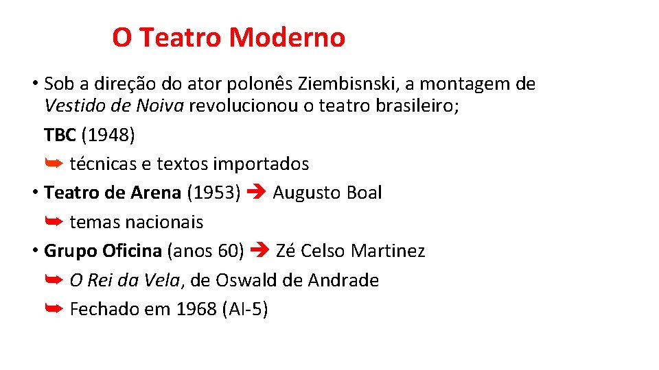 O Teatro Moderno • Sob a direção do ator polonês Ziembisnski, a montagem de