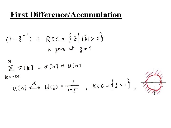 First Difference/Accumulation 