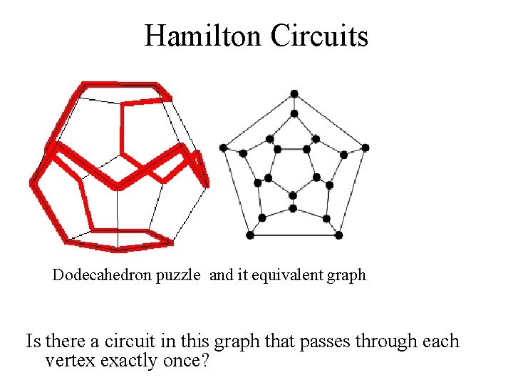 Hamilton Circuits Dodecahedron puzzle and it equivalent graph Is there a circuit in this