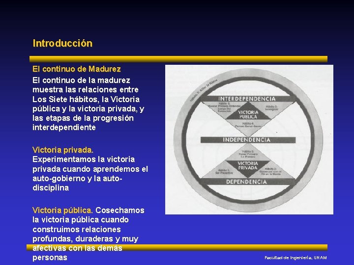 Introducción El continuo de Madurez El continuo de la madurez muestra las relaciones entre