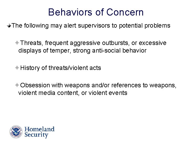 Questionable Behavior Violence South Central Pennsylvania Task Force Workplace Violence The