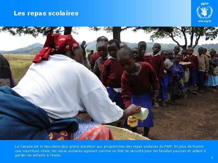 Les repas scolaires Le Canada est le deuxième plus grand donateur aux programmes des Les repas scolaires Le Canada est le deuxième plus grand donateur aux programmes des