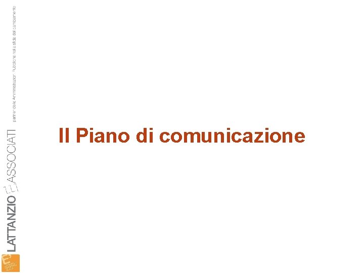 Il Piano di comunicazione 