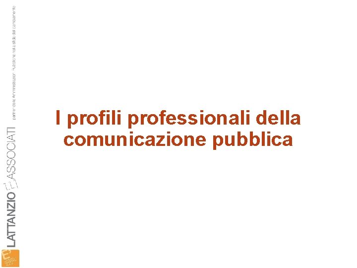 I profili professionali della comunicazione pubblica 