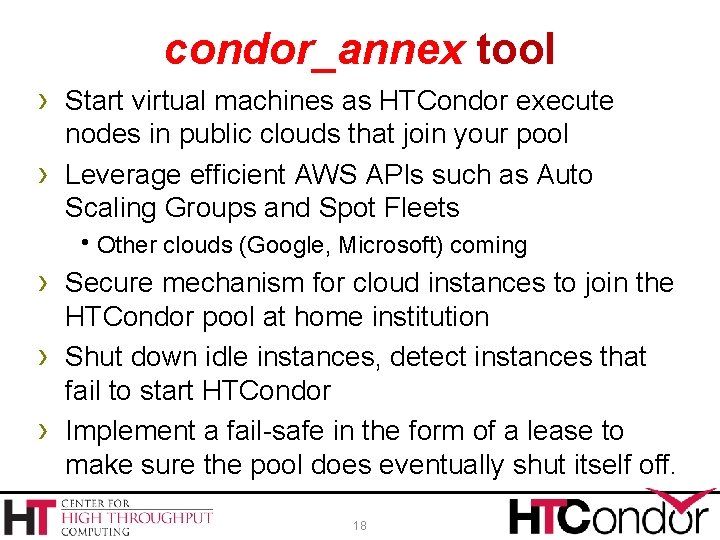 condor_annex tool › Start virtual machines as HTCondor execute › nodes in public clouds