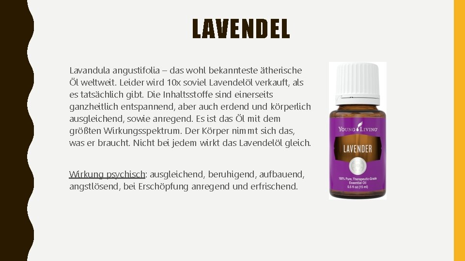 LAVENDEL Lavandula angustifolia – das wohl bekannteste ätherische Öl weltweit. Leider wird 10 x