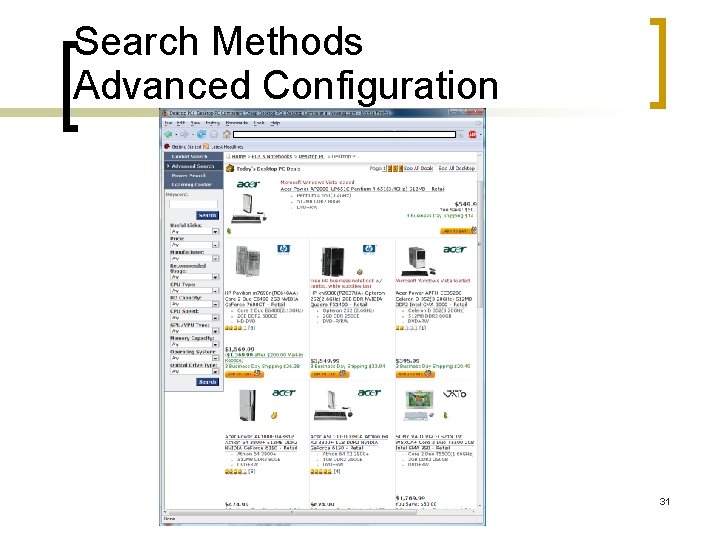 Search Methods Advanced Configuration 31 Search Methods Advanced Configuration 31