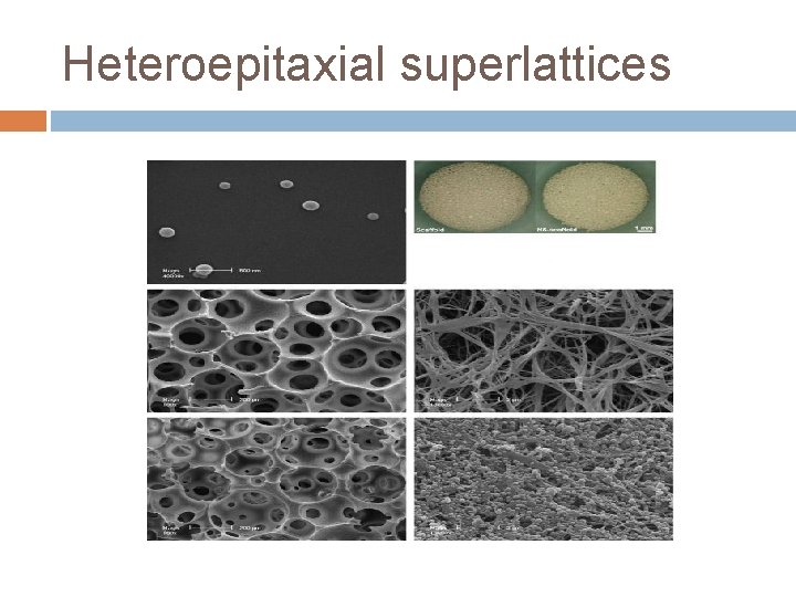 Heteroepitaxial superlattices 