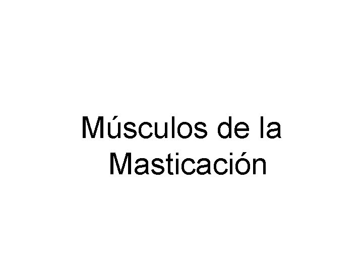 Músculos de la Masticación 