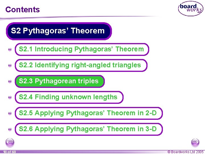 Contents S 2 Pythagoras’ Theorem A S 2. 1 Introducing Pythagoras’ Theorem A S Contents S 2 Pythagoras’ Theorem A S 2. 1 Introducing Pythagoras’ Theorem A S
