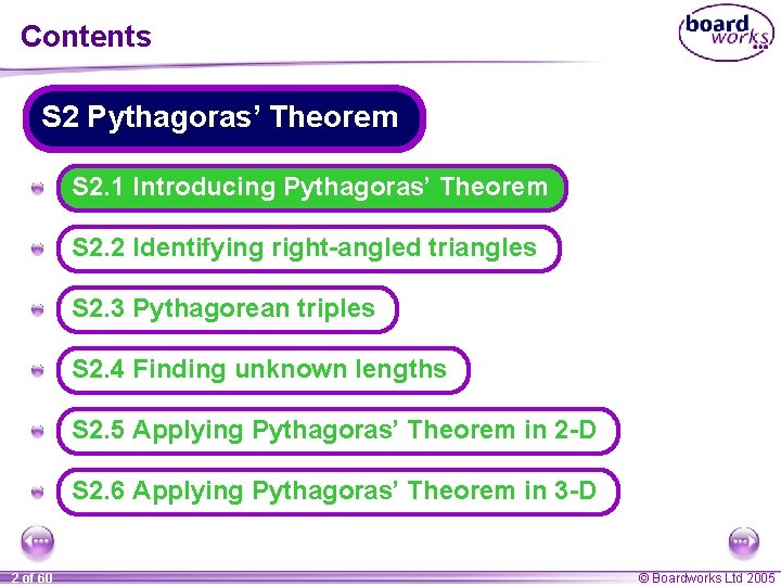 Contents S 2 Pythagoras’ Theorem A S 2. 1 Introducing Pythagoras’ Theorem A S Contents S 2 Pythagoras’ Theorem A S 2. 1 Introducing Pythagoras’ Theorem A S