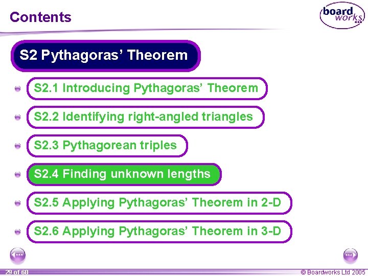 Contents S 2 Pythagoras’ Theorem A S 2. 1 Introducing Pythagoras’ Theorem A S Contents S 2 Pythagoras’ Theorem A S 2. 1 Introducing Pythagoras’ Theorem A S