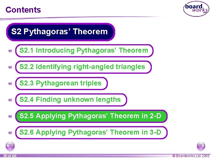 Contents S 2 Pythagoras’ Theorem A S 2. 1 Introducing Pythagoras’ Theorem A S Contents S 2 Pythagoras’ Theorem A S 2. 1 Introducing Pythagoras’ Theorem A S