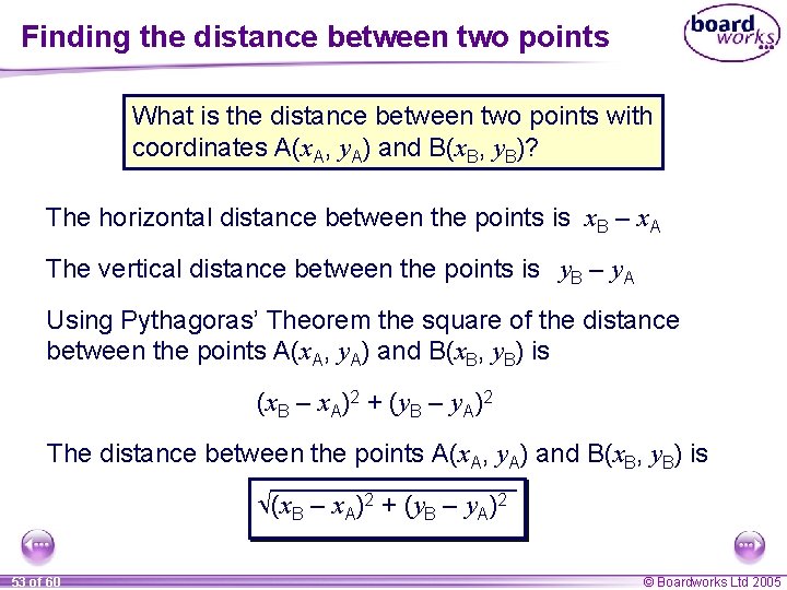 Finding the distance between two points What is the distance between two points with Finding the distance between two points What is the distance between two points with