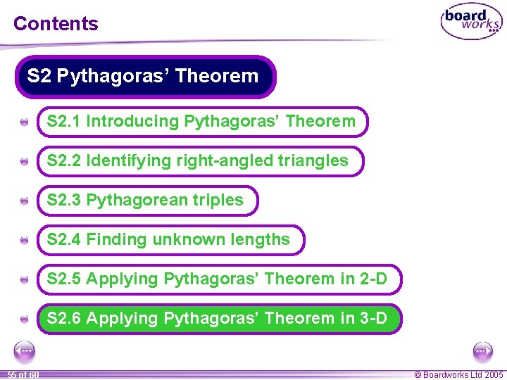 Contents S 2 Pythagoras’ Theorem A S 2. 1 Introducing Pythagoras’ Theorem A S Contents S 2 Pythagoras’ Theorem A S 2. 1 Introducing Pythagoras’ Theorem A S