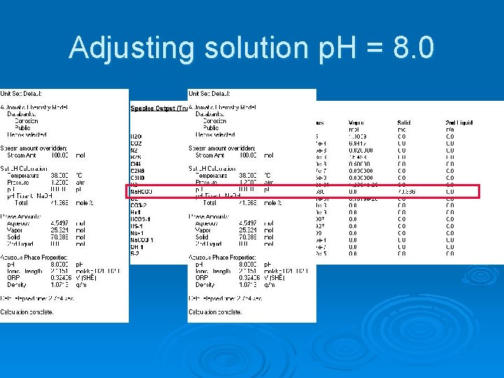 Adjusting solution p. H = 8. 0 