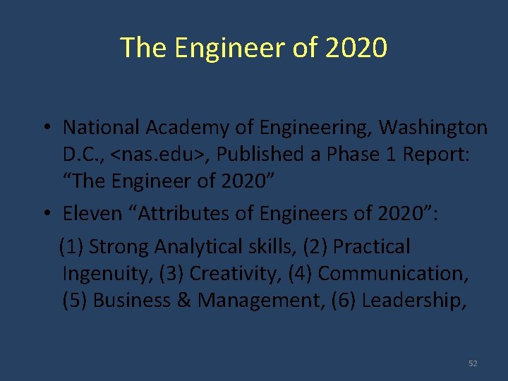 The Engineer of 2020 • National Academy of Engineering, Washington D. C. , <nas.