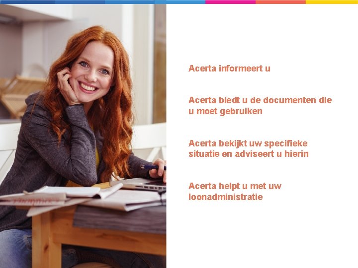 Acerta informeert u Acerta biedt u de documenten die u moet gebruiken Acerta bekijkt