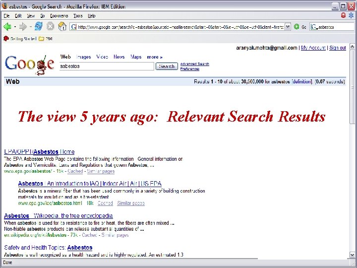 The view 5 years ago: Relevant Search Results 