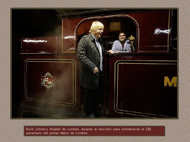 Boris Johnson, Alcalde de Londres, durante el recorrido para conmemorar el 150 aniversario del