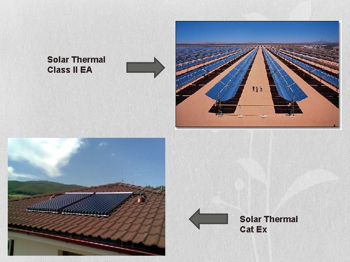 Solar Thermal Class II EA Solar Thermal Cat Ex 