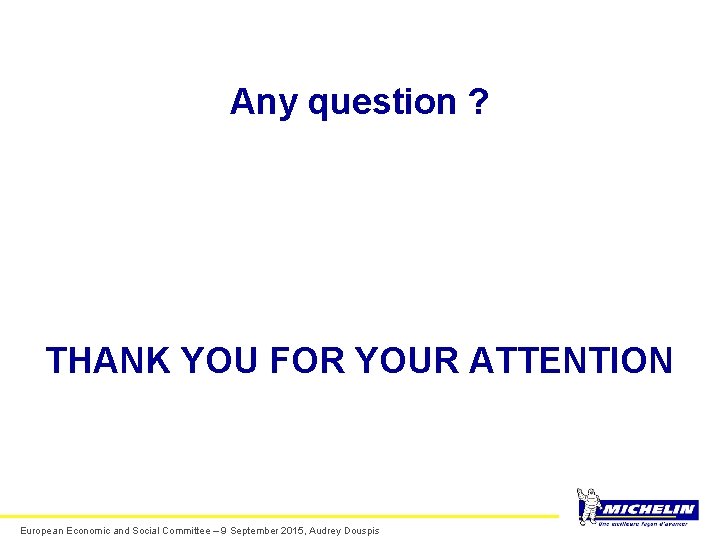 Any question ? THANK YOU FOR YOUR ATTENTION European Economic and Social Committee –