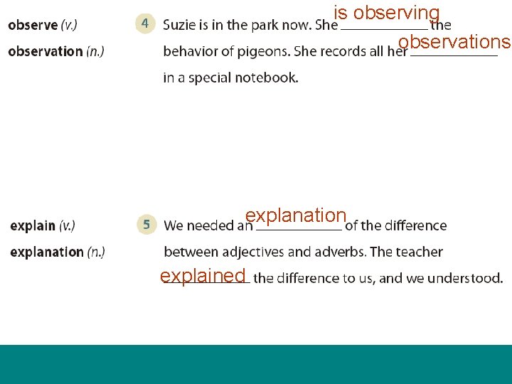 is observing observations explanation explained 