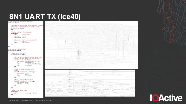 8 N 1 UART TX (ice 40) IOActive, Inc. Copyright © 2017. All Rights
