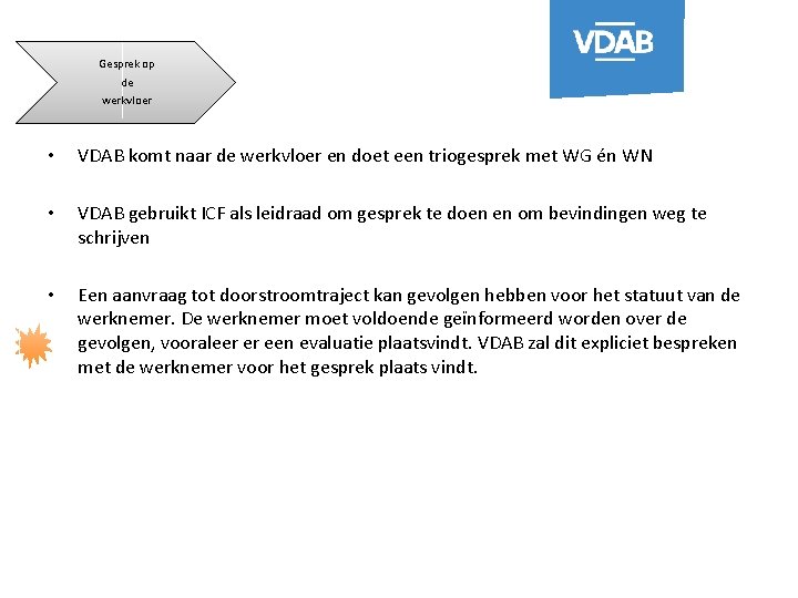 Gesprek op de werkvloer • VDAB komt naar de werkvloer en doet een triogesprek