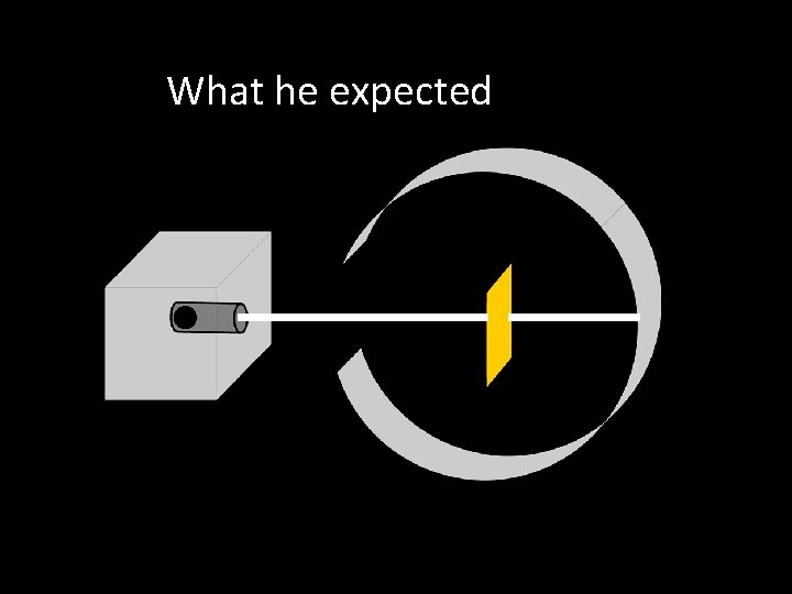 What he expected What he expected