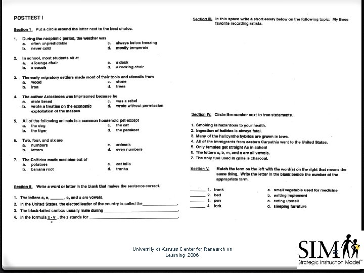 University of Kansas Center for Research on Learning 2006 90 