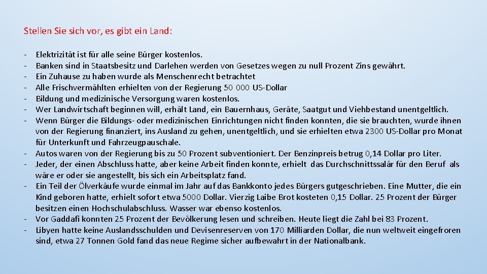 Stellen Sie sich vor, es gibt ein Land: - Elektrizität ist für alle seine