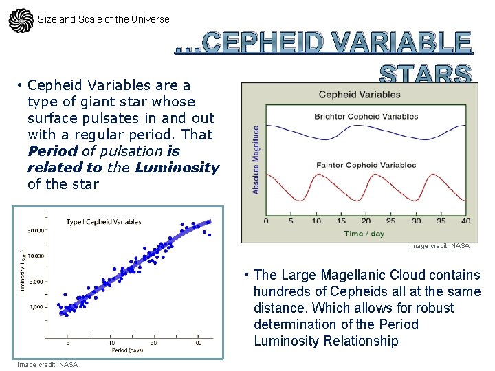 Size and Scale of the Universe …CEPHEID VARIABLE STARS • Cepheid Variables are a