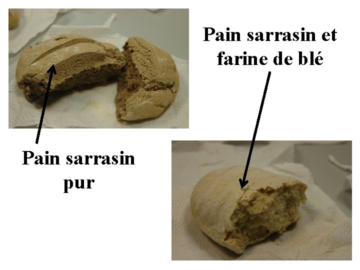 Pain sarrasin et farine de blé Pain sarrasin pur 