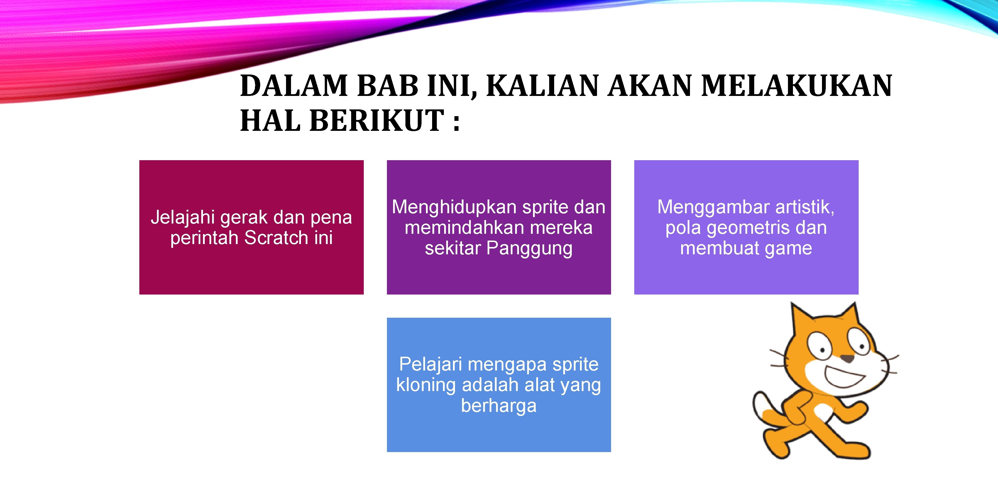 DALAM BAB INI, KALIAN AKAN MELAKUKAN HAL BERIKUT : Jelajahi gerak dan pena perintah