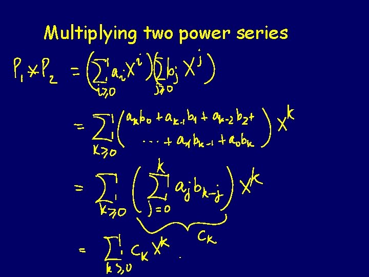 Multiplying two power series 