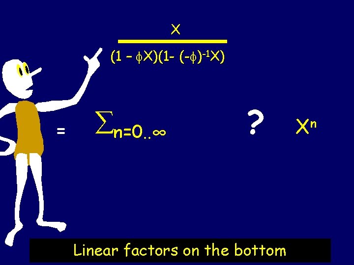 X (1 – X)(1 - (- )-1 X) = n=0. . ∞ ? Linear